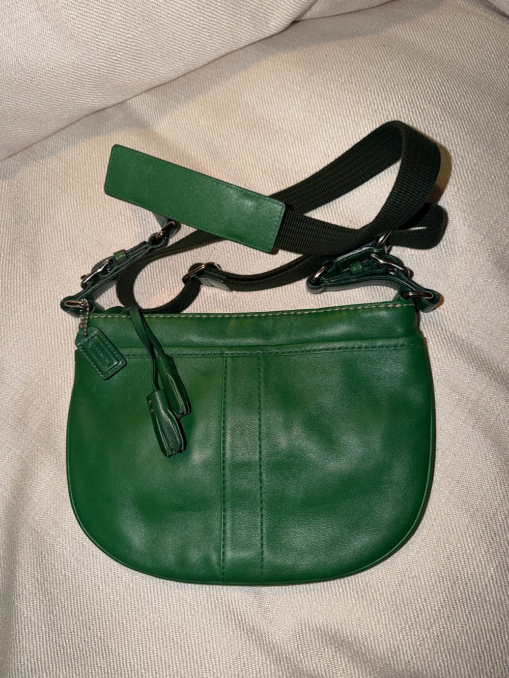 Coach Emerald Green Leather Crossbody Bag